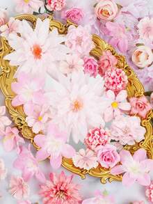 48 件紫色丝绸雏菊和人造玫瑰花头 - 散装人造花，用于 DIY 蛋糕装饰、花环、花圈和花束 - 非常适合婚礼、新娘送礼会、圣诞节装饰、青少年送礼会和家庭派对装饰 - 彩色 - 查看 4