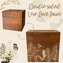 1set Wedding Card Box For Party, Wooden Wedding Card Boxes For Reception, Rustic Wedding Box For Cards And Money, Envelope Money Box Gift Card Box For Wedding Decor Graduation Shower Birthday