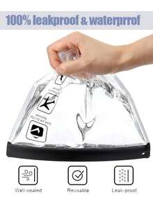 3 قطع/قطعة واحدة حقيبة أدوات تجميل شفافة للسفر، أكياس سوائل أمن المطار، حقائب اكسسوارات السفر، حقائب غسيل مقاومة للماء، ضروريات العطلات للرجال والنساء، أدوات مدرسية، حقيبة ضروريات السفر، حقيبة مستحضرات التجميل، حقيبة مكياج