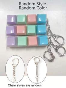 1个成人减压键盘钥匙扣 - 积木造型彩色按键，PC材质，钥匙扣，抗焦虑，成人玩具，酷炫小玩意，动漫风格，Picky Pad - 彩色 - 查看 7