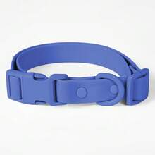 PVC Waterproof, Odor-Proof, Rust-Proof Dog Collar With Adjustable Buckle, Easy To Clean, Suitable For Small, Medium And Large Dogs - Blue - View 9