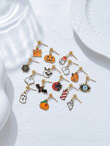 Ghost Earrings Pumpkin Dangle Earrings Halloween Jewelry For Women Spooky Halloween Costumes Accessories