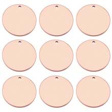 10/20 件不锈钢圆形 DIY 金属吊牌吊坠项链手链 6-25 毫米镀层防过敏珠宝配件