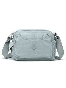 1pc New Fashion Solid Color Nylon Material Large Capacity Zipper Closure Multi-Color Optional Durable Adjustable Shoulder Strap Casual Backpack, Suitable For Daily Commute, Work, Business, Cycling, Walking, Carrying Kids - Multicolor - View 17