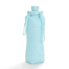 Silicone Folding Water Bottle Large Capacity Outdoor Travel Portable Sports Water Jug High Temperature Resistant  Creative Folding Cup - 800ml--藍 - 查看 13
