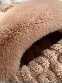 1pc Women's Autumn And Winter Plush Pullover Hat, Outdoor Cycling Warm And Windproof Face Mask, Integrated Neck Hat, With Plush Ear Protection And Wrapped Head For Warmth Winter Warm