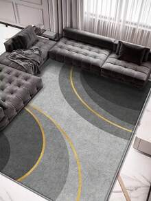 1pc Modern Minimalist Geometric Abstract Art Area Rug, Soft Faux Wool Rectangular Carpet, Suitable For Living Room, Bedroom, Entryway, Bathroom, Hallway, Patio, Kitchen, Indoor Outdoor, All Season, Large Size Doormat, Home Decor - Multicolor - View 5