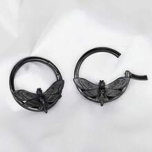 1pc Ear Gauges Skull Butterfly Ear Weights For Stretched Ear Plugs Body Piercing Tunnels Stainless Steel Body Jewelry Halloween - Round - View 6