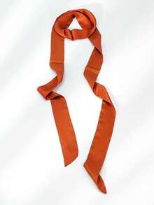 半条装女士长款装饰围巾 - 纯色时尚发带，发饰 - 优雅的办公颈巾，适合休闲和正式场合、海滩、度假 - 彩色 - 查看 8