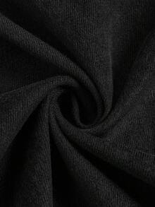 大码中长款外套，时尚翻领设计，适合秋冬季节穿着。 - 黑色 - 查看 7