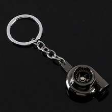 1pc Cute Mini Turbo Charm Keychain - Creative Keychain for Backpacks & Purses Car key chain pendant Auto Accessories - Black - View 4