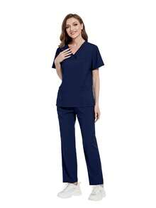 Pflege-Uniform Set, Kurzarm-Top und lange Hose