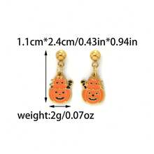 Ghost Earrings Pumpkin Dangle Earrings Halloween Jewelry For Women Spooky Halloween Costumes Accessories