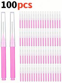 200pcs Tooth Cleaning Brush, Cleaner Interdental Brush, Toothpick, Oral Dental Care Brush, Oral Teeth Cleaning Tools, Eyelash Brush - Multicolor - View 13