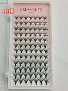 120 قطعة من إطارات الرموش الجاهزة المسبقة الصنع ، سمك 0.07 مم ، منحنيات D/C من 8-15 مم ، 3D/6D/9D/10D/20D/30D/40D ، رموش ذات حجم دراماتيكي مجدول - الأسود - مشاهدة 18