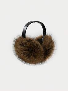 1pc Men's Plush Minimalist Earmuffs, Suitable For Winter Warmth And Fashion - Solid Color - View 6