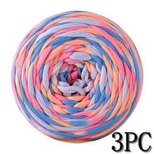 1/3 Pcs T-Shirt Yarn, Woven Fabric Knitted Yarn, Used For Crocheting And Knitting Bags, Cushions, Dolls, Handicraft Crochet Projects - Multicolor - View 140