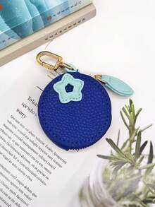 1个水果图案钱包钥匙扣，水果挂饰，兼容AirTag和钱包的零钱包，可爱迷你钥匙扣钱包，送给女孩/女士的礼物，迷你钱包，零钱包，圣诞节礼物，女士礼物，圣诞袜填充物 - 彩色 - 查看 10