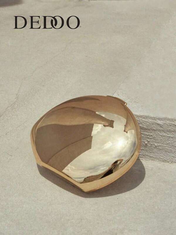 Dedoo 亚克力晚装手拿包，造型独特，镜面抛光，肩背/斜挎链条肩带，时尚高档，金属质感，礼盒装，女士手提包，与舞会配饰完美搭配