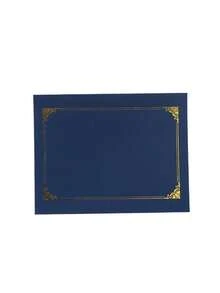 1pc Paper Honor Certificate Protective Cover, Graduation Season Certificate Shell, European Style Folded Certificate Protective Cover With Hot Stamping