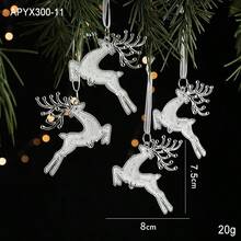 Christmas Transparent Acrylic Crystal Snowflake Christmas Tree Pendant Decorations/New Year Decor Ornament