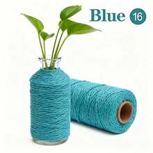 Rollo de 300M de cuerda de algodón blanco de 2mm - Cuerda artesanal resistente a granel para costura DIY, macramé, decoración de bodas y cumpleaños - Multicolor - Ver 20