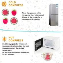 凝胶冰袋可重复使用冷却眼垫和眼贴，冷热敷眼袋，用于眼部放松，圣诞礼物。 - 酒紅色 - 查看 3