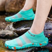 Giày đi nước cho cặp đôi thích hợp cho người đi chân trần, giày đi biển đế mềm dành cho nữ để bơi lội, lặn biển, dép sandal mùa hè nhanh khô ngoài trời, giày đi nước câu cá, giày lội nước thoáng khí chống trượt - Màu xanh bạc hà - Xem 10