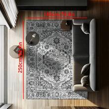 1pc High-Grade Gray - Classic - Geometric Floral Striped Bohemian Area Rug, Soft Faux Wool Rectangular Rug In European And American Style, Machine Washable, Suitable For Living Room, Bedroom, Entryway, Bathroom, Hallway, Patio, Kitchen, Indoor Outdoor, All Season Large Size Mat, Home Decor - Multicolor - View 14