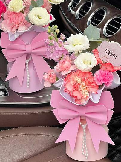 Christmas Bow Decor Accessories, Made Of Shiny Ribbon Material, Beautifully Designed And Romantic, Can Be Used As Bouquet Decor, Wedding Venue Decoration, Birthday Party Props, Gift Packaging And Christmas Atmosphere Decoration, Suitable For Multiple Scenarios, Easy To Use, Paired With Flowers, Balloons, Lighting, Gift Boxes To Create A Sweet, Romantic Or Festive Atmosphere