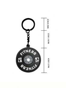 1pc Vibrant Colorful Keychain For Fitness Enthusiasts - Portable Unisex Design, Perfect As Backpack Charm, Key Ring, Key Chain, Car Interior Decoration, Ideal Gift For Gym Lovers To Attach To Gym Bags, School Bags Or Car Keys Christmas - Multicolor - View 5