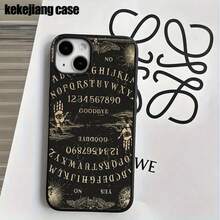 Fundas y carcasas protectoras para teléfono con estampado de letras negras y orificios grandes. Compatibles con phone 16 Pro Max, 16, 15 Pro, 14, 14 Plus/14 Pro Max, 13, 13 Pro, 12 Pro, 11/11 Pro. Regalos para cumpleaños y festividades - Blanco - Ver 7