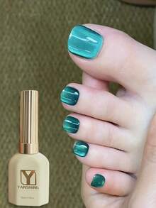 15毫升磁性猫眼凝胶指甲油 – 祖母绿和酒红色闪光凝胶，玻璃效果可卸UV/LED DIY沙龙美甲 - 彩色 - 查看 5