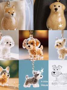 1pc Souvenirs, New Pet Hair Souvenirs Keychain