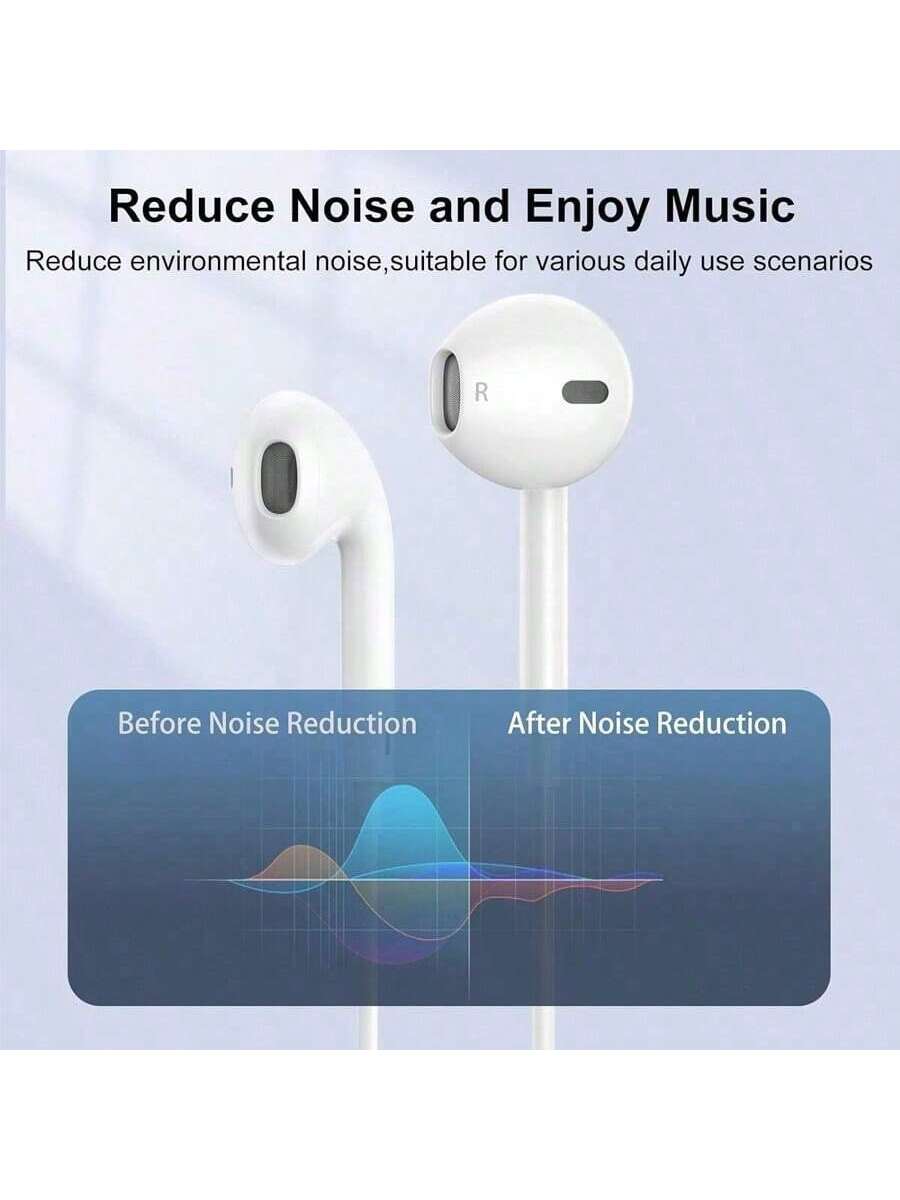 سماعات رأس سلكية داخل الأذن متوافقة مع آيفون/آيباد...