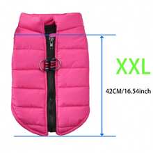1件新款秋冬寵物服裝拉鍊背心,暖和的狗狗衣服,時尚的扣環和牽繫孔外套 - 玫瑰紅 - 查看 15