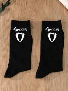 Personalized Custom Socks, Funny Wedding Groomsmen Socks, Custom Printed Socks, Personalized Groomsmen Socks, Unique Christmas Gift Idea, Funny Party Socks, Customized Name Socks, Novelty Wedding Favor, Creative Stocking Stuffer, Personalized Gift For Him, Custom Party Team Socks, Holiday Gift Idea, Unique Party Favor, Custom Name Socks, Creative Gift For Birthday Or Christmas ,ElevatedAthleisure - Multicolor - View 8