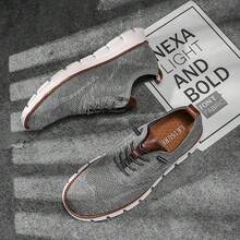 双星581男士休闲透气运动鞋，适合日常穿着 - 深灰淺灰 - 查看 3