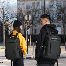 Mochila para portátil de hombre, múltiples bolsillos de viaje, compartimento para iPad de 10.9 pulgadas, adecuada para portátil de 15.6 pulgadas. - 1 - Ver 6