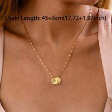 个性化家庭串珠项链，可定制名字，送给妈妈的专属名字串珠项链，多圈名字项链，送给她的礼物，圣诞礼物 - 彩色 - 查看 5