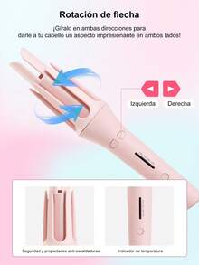 Varilla automática de rizado de 32 mm, iones negativos no dañan el cabello, ajuste de temperatura de varias etapas, decoración de otoño e invierno, peinado, adecuado para viajes, largo viaje, hogar, regalo de San Valentín, sheng'd'j - Morado - Ver 5