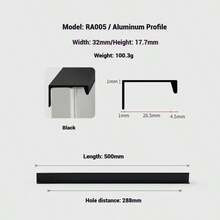 Manijas ocultas simples para gabinetes, tiradores de puertas de armarios de cocina, elegantes manijas largas de aleación de aluminio para muebles