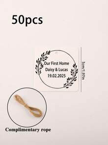 10/20/50张定制圣诞礼物标签，5厘米/6厘米方形牛皮纸卡片，可定制文字，花环图案，花卉图案，服装礼品卡，适用于节日礼物装饰标签、鲜花装饰标签、瓶子装饰标签、甜点包装装饰标签，也适用于节日礼物、节日装饰、送给孩子、女儿、父亲、母亲、祖父母、家人和情侣的礼物。 - 白色 - 查看 12