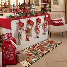 Set Keset Dapur Natal 1/2/3 Buah Tebal 0,47 Inci/1,2 Cm - Dekorasi Natal, Desain Pola Manusia Kue Jahe & Permen, Alas Busa Memori Anti Selip, Ideal Untuk Dapur, Kantor Rumah, Ruang Cuci, Dekorasi Kamar Mandi - MultiWarna - View 14