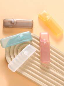 便携式牙签棉签收纳盒 - 带盖塑料旅行牙签盒，多功能口袋大小收纳盒，适用于家庭、办公室、露营和旅行 - 家用工具 - 彩色 - 查看 5