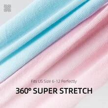 1 par de calcetines invisibles para mujer - Mezcla transpirable y que absorbe la humedad, ultra suaves para el hogar, la oficina y el yoga. Paquete multicolor (rosa, azul, negro, blanco, gris) con un diseño juvenil - Multicolor - Ver 10