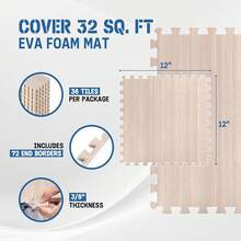 H. 36 pies cuadrados (36 azulejos) - Luz de madera de nogal