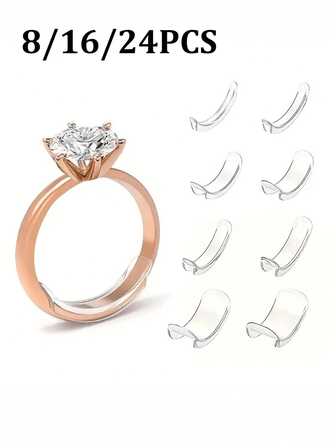 Resin Ring Adjuster Invisible Ring Size Adjustment Pad For Loose Rings, Fits All Finger Sizes Invisible Ring Sizer For Loose Rings - Multiple Finger Sizes, Comfortable & Protective Ring Adjustments - Adjust Transparent Tightener Resizing Tool Jewelry Guard For Loose Rings Ring Adjuster Fit Any Rings, Assorted Sizes Of Ring Adjuster For Women