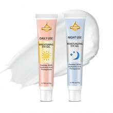 SUMIFANG Juego de crema hidratante para ojos de día y noche - Cuidado diario e hidratación, hidratación profunda, reafirmación de la piel alrededor de los ojos - Conveniente, de fácil absorción, sin alcohol - Contiene ácido hialurónico, extracto de granada, que bloquea la humedad en tu piel