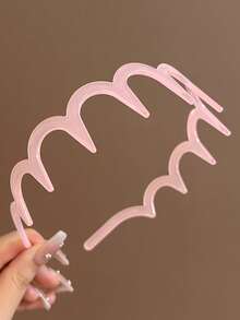 3条/1条 15.75英寸/40厘米 亮面纯色齿状发箍，黑/白/粉色可选，简约时尚百搭高端纯色发饰，适合日常出行、休闲、派对、通勤、度假、洗脸、化妆、搭配服装等场合，可作发带、发箍、发饰、女士发箍等。 - 彩色 - 查看 8